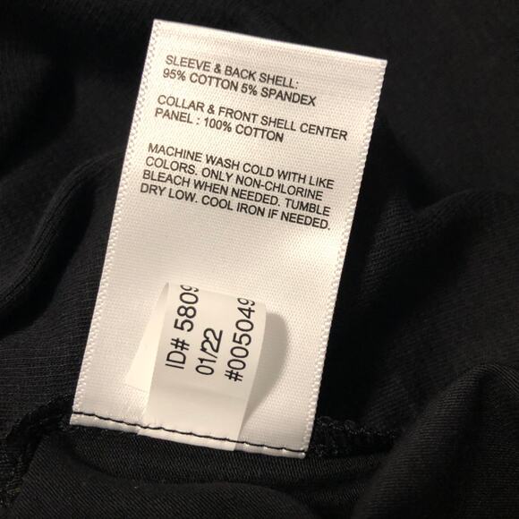 NEW Express Polo Shirt Mens XL Waffle Pieced Zip Polo Black Panel 1/4 Zipper - Picture 7 of 8